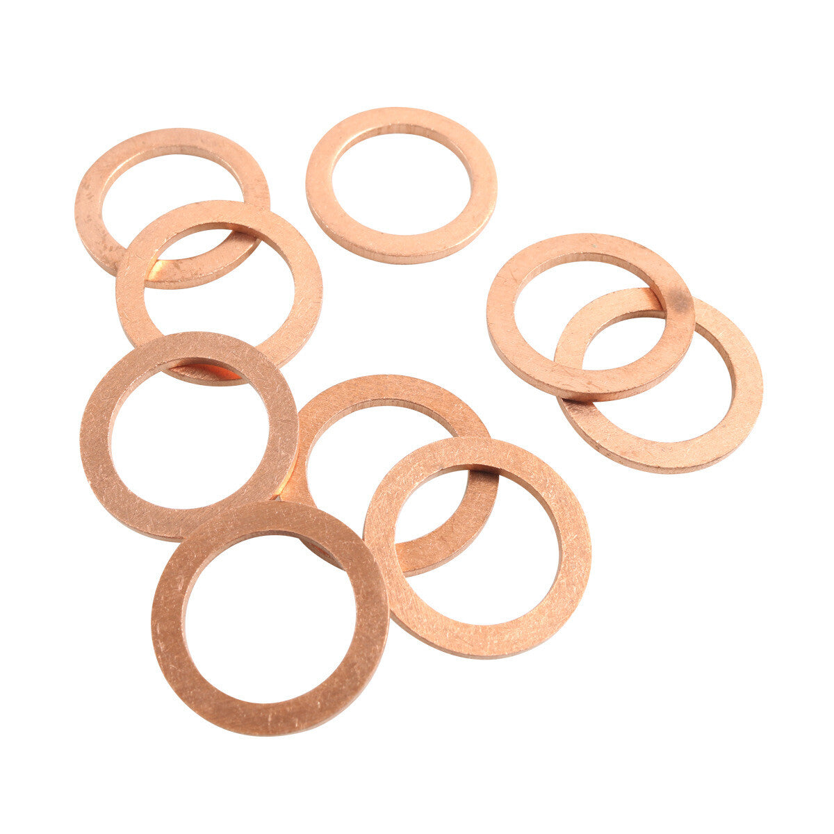 50-piece pack of copper oil drain plug gaskets for washing machines (007603-014106) suitable for n