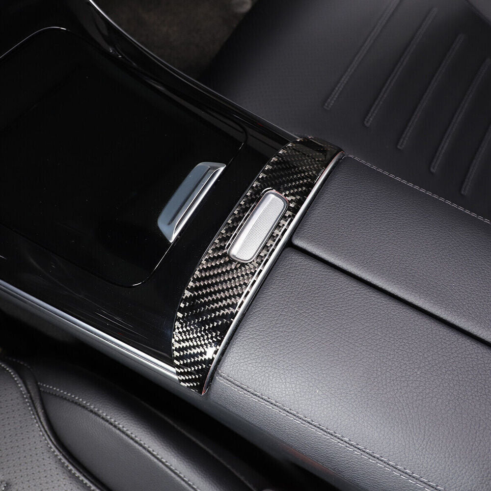 Carbon fiber armrest box switch handle panel cover suitable for C-Class W206 2022-23- n