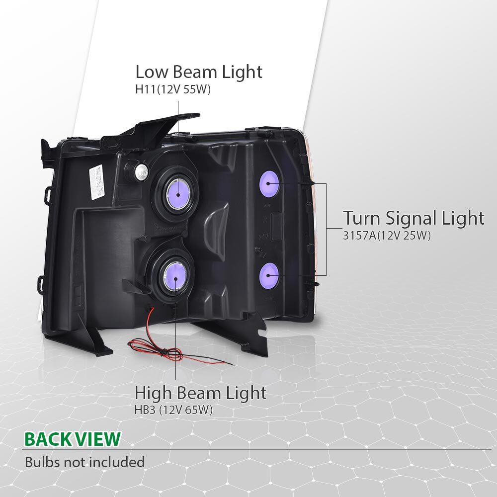 2007-13 Black Red Traffic Light 1500 2500HD- v