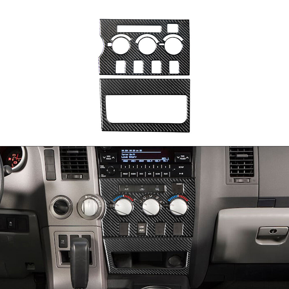 Carbon Fiber Interior Below Armrest Accent Cover Trim for Hyundai Azera 2006-11 v