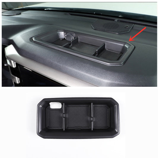 ABS Black Car Dashboard Storage Box Tray for Toyota Tundra 2022-24