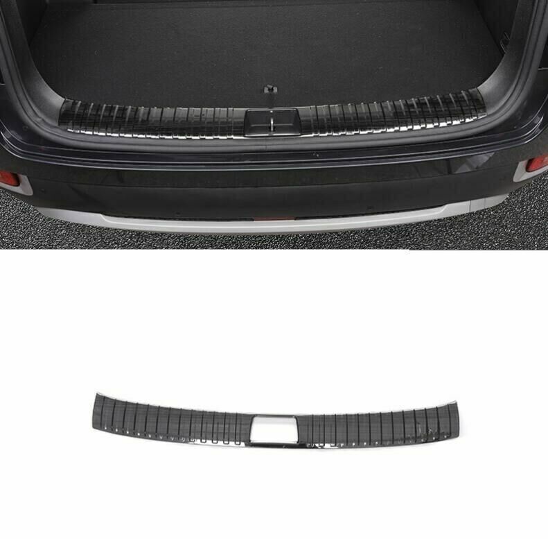 for Hyundai Palisade Black Titanium Rear Bumper Plate Mouldings Trim 20-2022 n