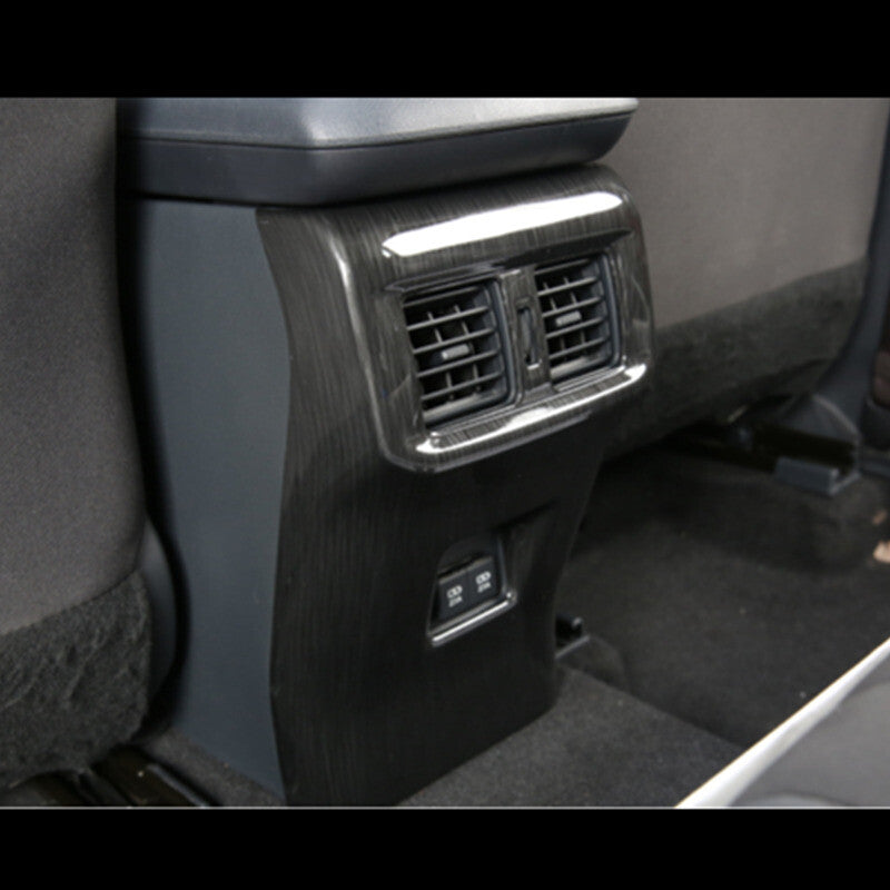 Black Brushed Rear for Seat Armrest Box Anti Kick Cover Trim for Toyota RAV4 2019-23