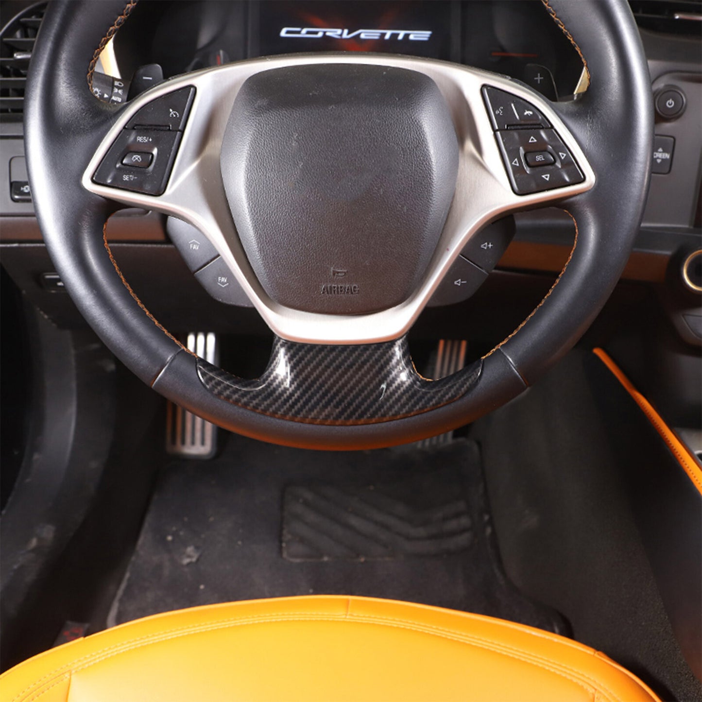 Carbon Fiber ABS Center Gear Shift Plate Frame Trim for Tundra 2007 - 2013- v