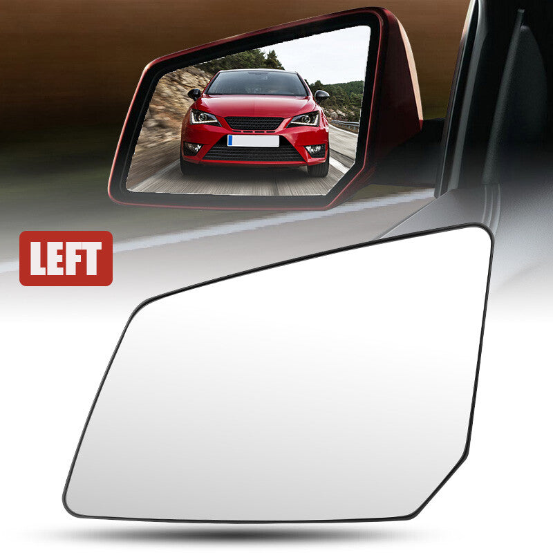 Left Driver Side Exterior Heated Mirror Glass w/Back Plate Fit for GMC Acadia 07-16