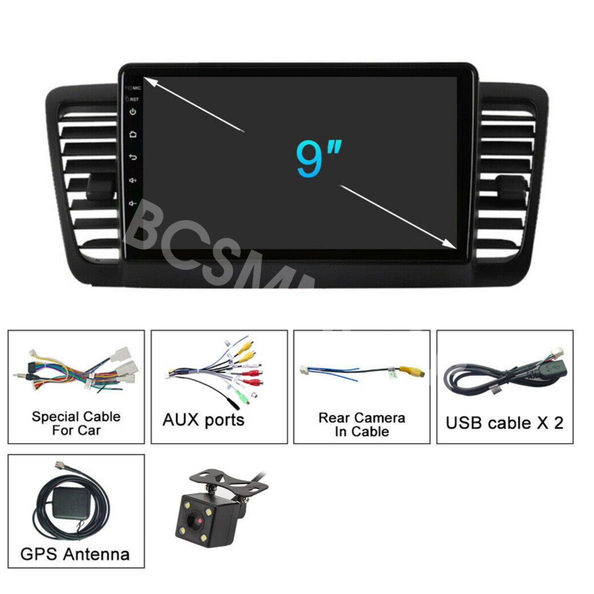 Fit For 2003-2009 for Subaru Legacy Outback Car Stereo Radio 9in Touch Screen Camera