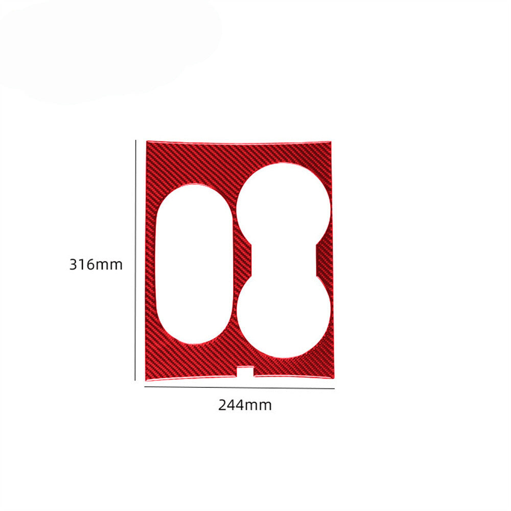 2Pcs Red Carbon Fiber Side AC Air Vent Cover Trim for Dodge for RAM 1500 2009-2012 v