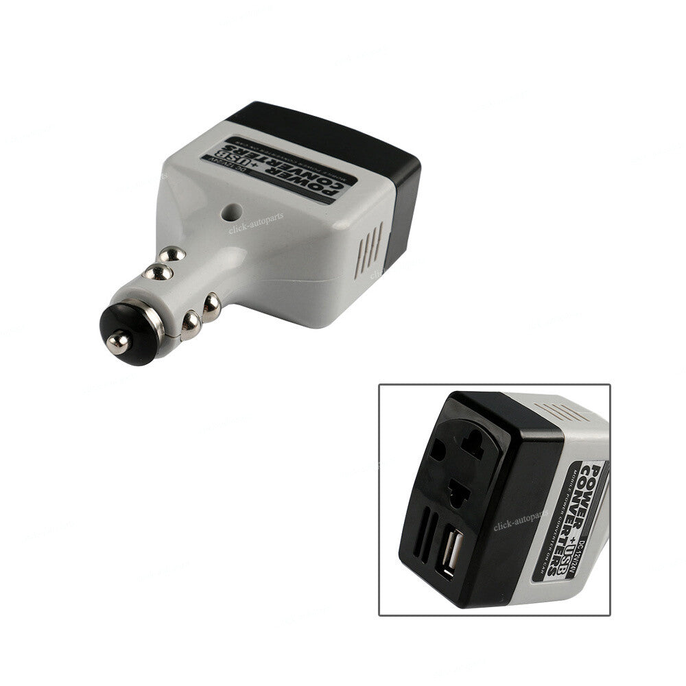 Car Power Converter Adapter Inverter USB Outlet for Charger 12v/24v to 220V DC to AC Q