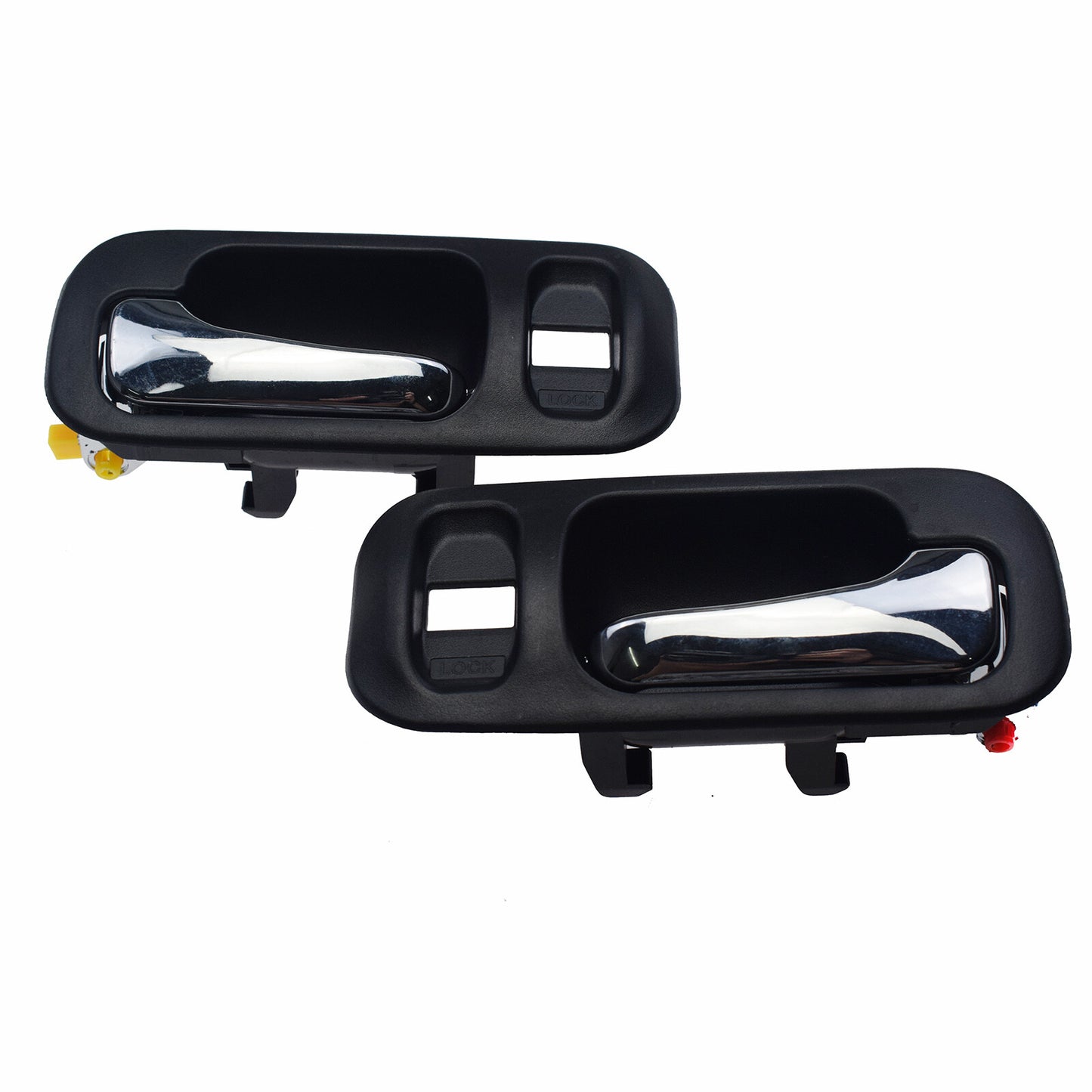 2-Piece Chrome Black Interior Door Handle, Front Left Handle, for 1997-2001 CRV Odyssey n