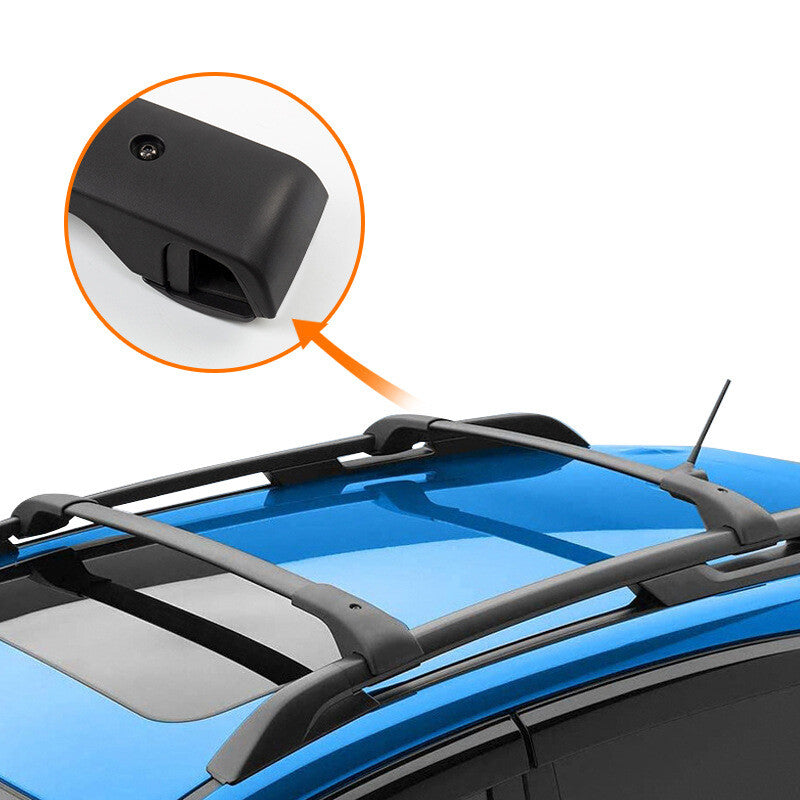 Black horizontal bar roof rack rail bracket for Subaru XV Crosstrek 2018-2025 Q
