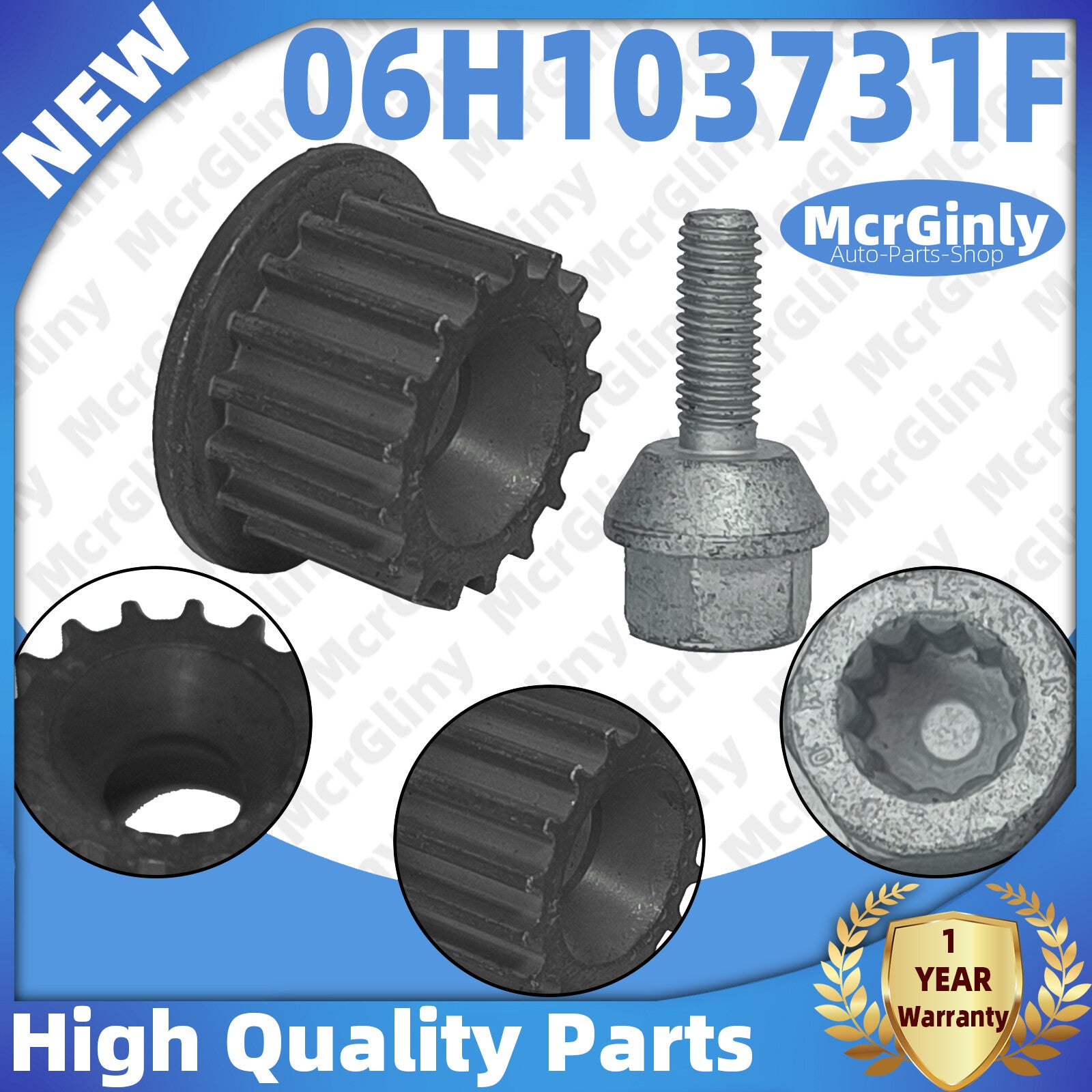 Water pump pulley and bolts WHT001163B suitable for Audi A6 A7 for A8 , for Golf , for Passat 06H103731F - n
