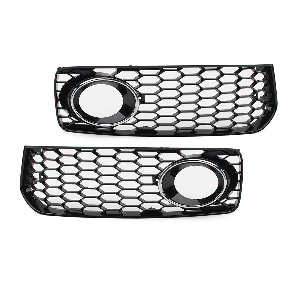 Honeycomb front bumper fog light grille protector suitable for Audi A5, S5, B8, and RS5. (08-12-)