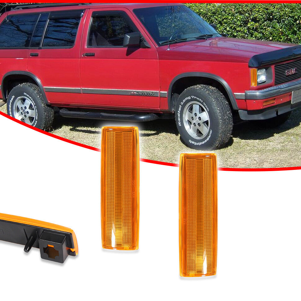 Amber side marker corner reflectors on both sides are suitable for GMC for Oldsmobile - v