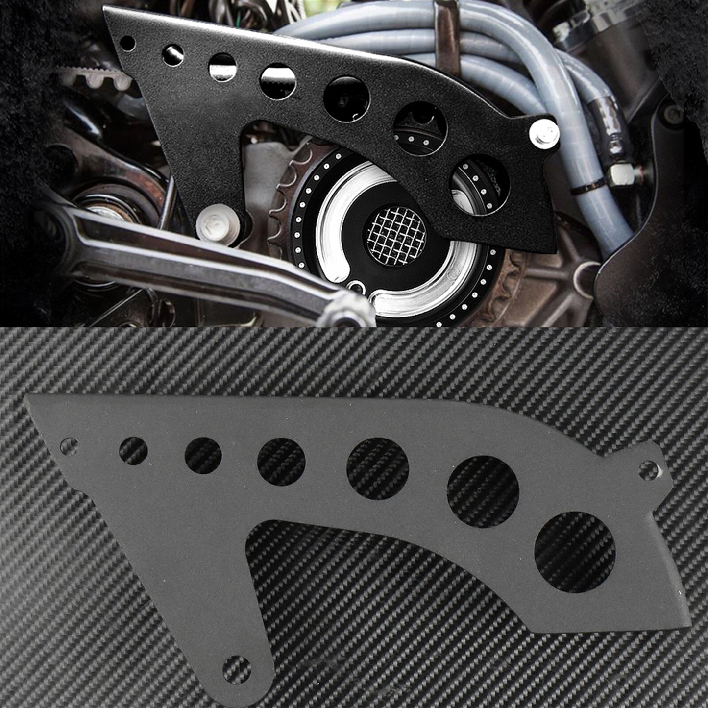 Hollow Front Pulley Guard Cover Fit For Sportster XL 883 1200 2004-2022 Matte Q