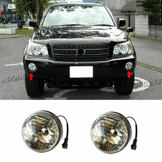 Front Bumper Fog Lamp Driving Lights Kit for Toyota Highlander KLUGER 2001-2003