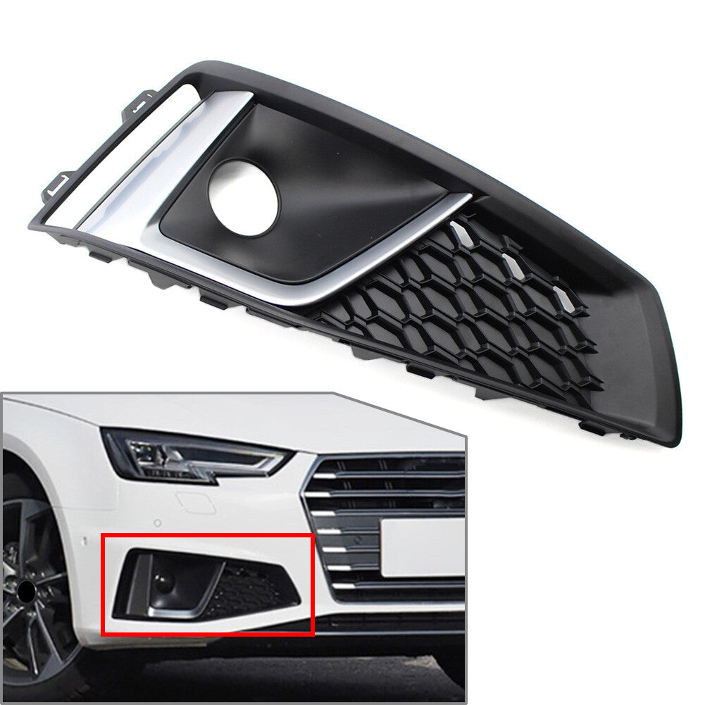Front Bumper Grille Right Fog Light Lamp Cover for Audi A4 B9 S4 2018-20