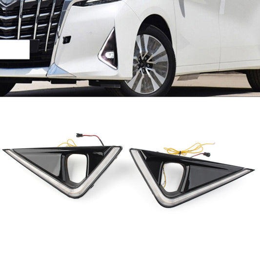Daytime Running Light DRL With Yellow Turn Signal Light for Toyota Alphard 18-19