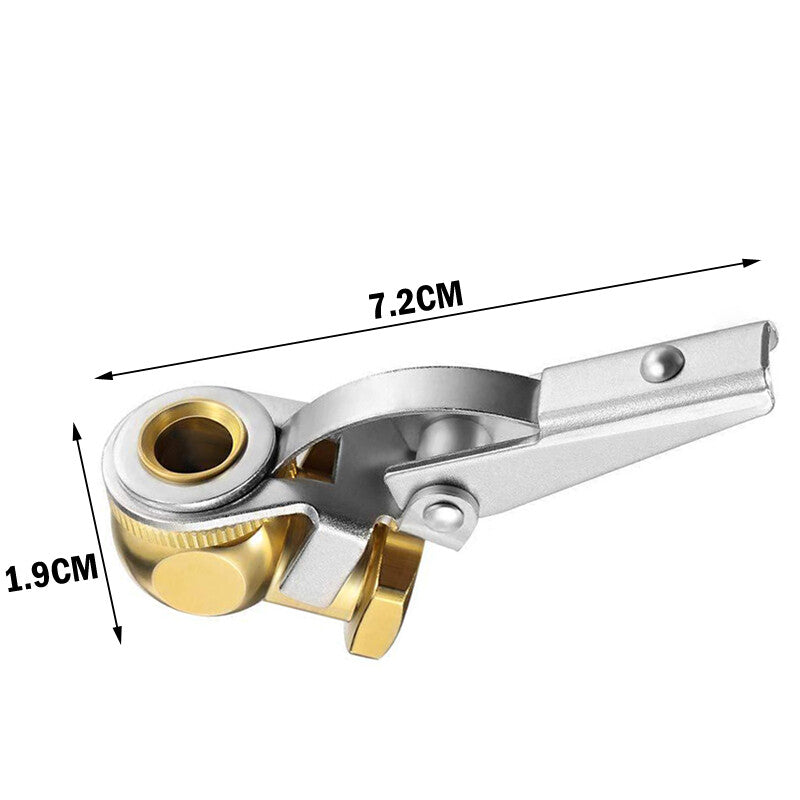 5-Piece Cylinder Opening Gold Brass Clamp Closed Straight Clamp Kit 1/4 Inch - n