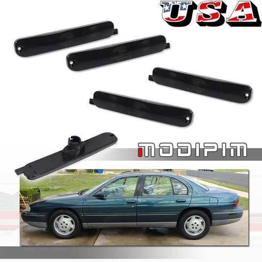 4-Pack Smoked Front and Rear Side Markers for 95-01 for Lumina and 95-99 Monte Carlo - v