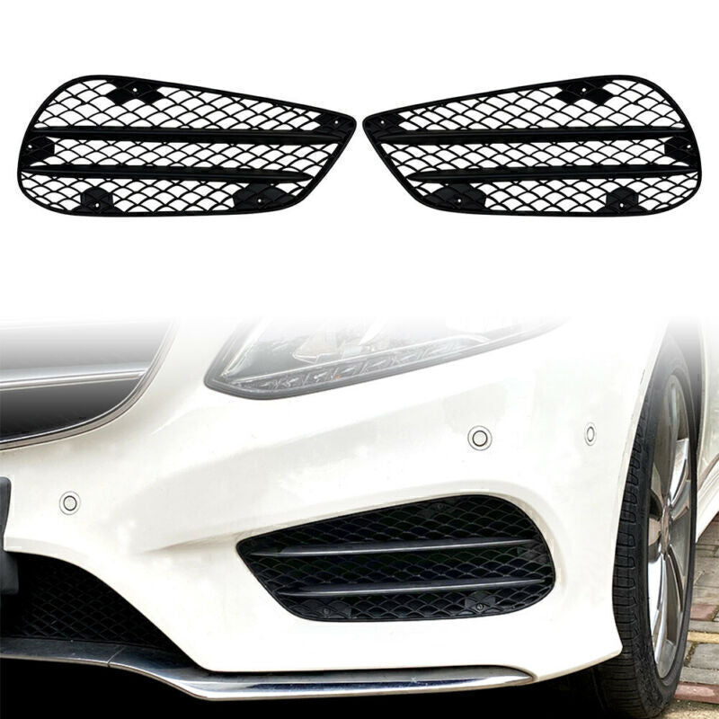 2pcs Front Bumper Grill Fog Lamp Grille Fit for Mercedes-Benz E Class W212 2013-2015