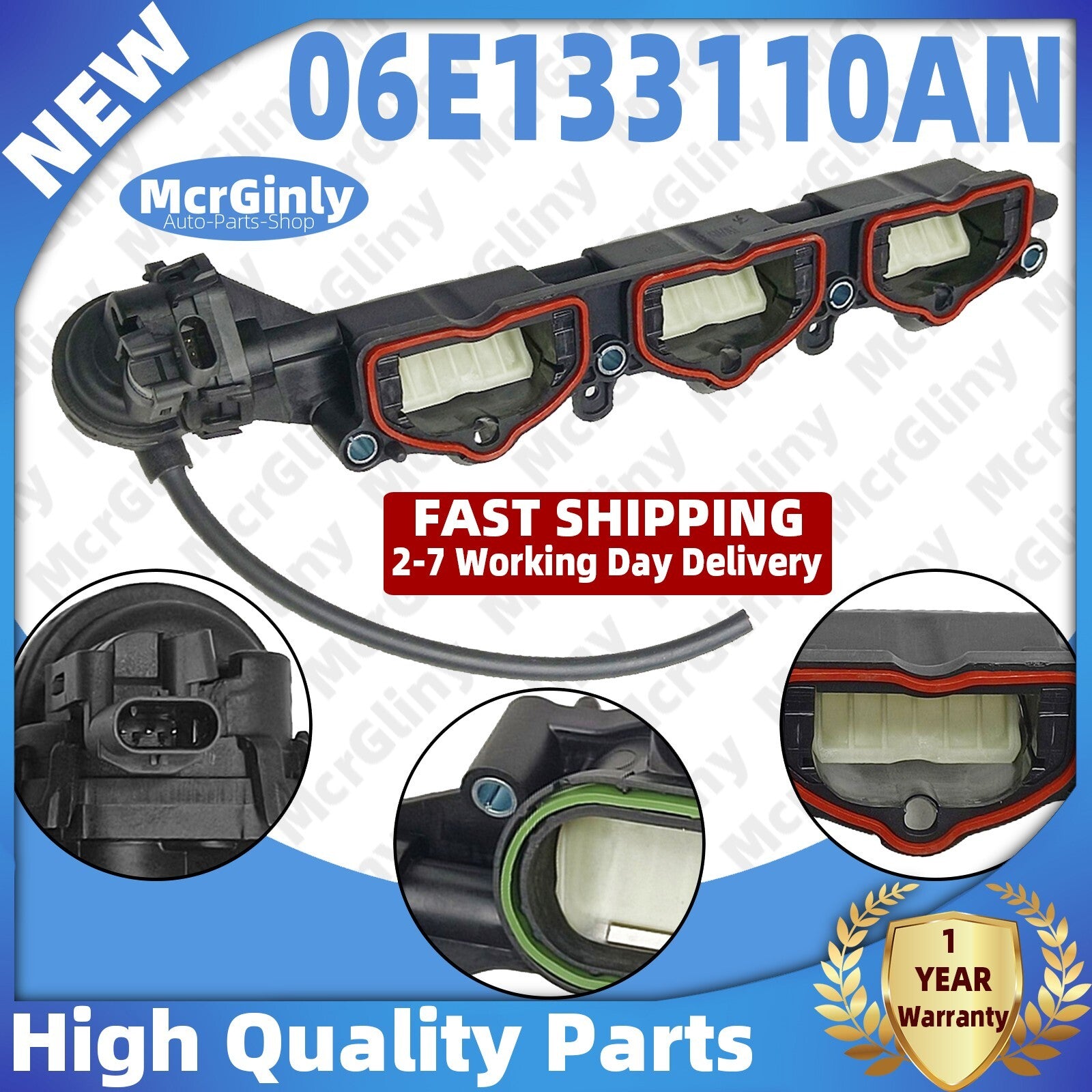 3.0T right intake manifold 06E133110AN 06E129717F Suitable for Audi A4 A5 A6 Q7 S4 S5- n