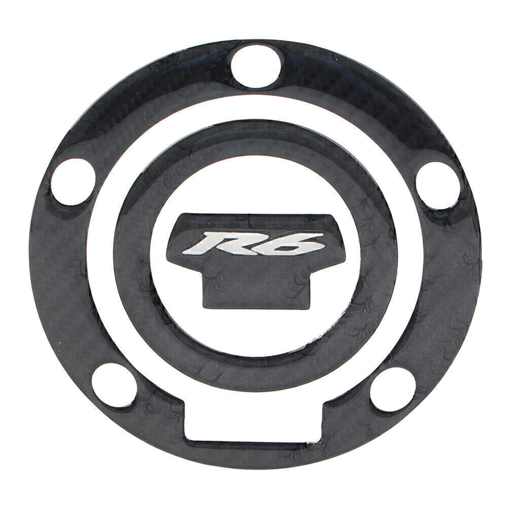 For YZF-R6 R6 R6S YZF600 Carbon Fiber Gas Tank Fuel Cap Cover Protector Pad