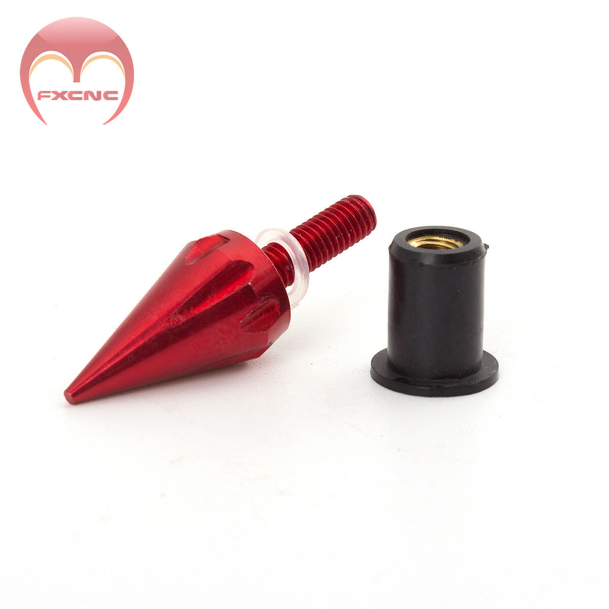10x Red CNC 5mm Windshield Bolt Kit for Motorcycle Windshields