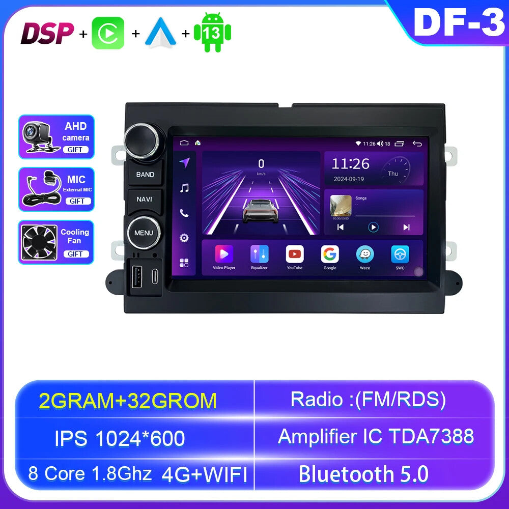 Android Auto CarPlay Car Radio for Ford 500/F150/Explorer GPS Multimedia Screen