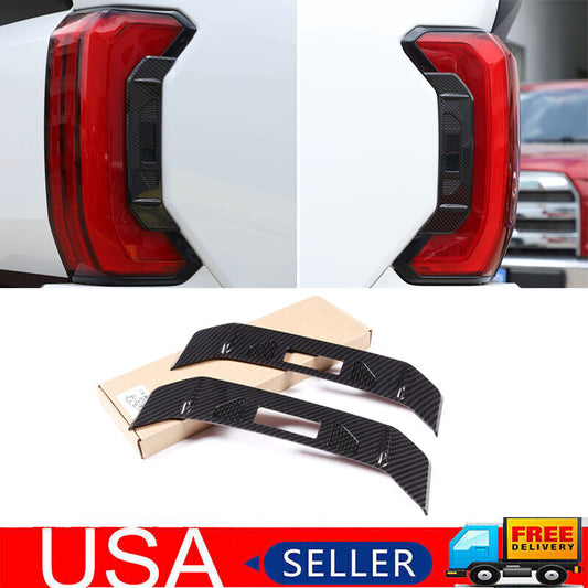 Carbon fiber taillight side trim cover with ABS trim. Suitable for Toyota Tundra 2022 - 24