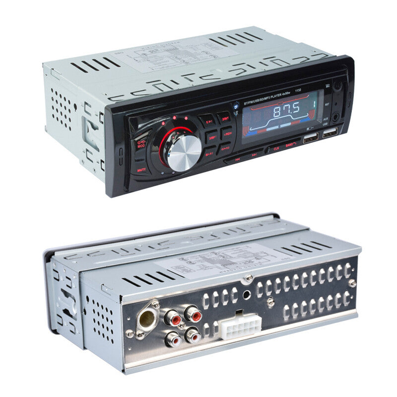 12V Single DIN Car Stereo Receiver with Built-in Microphone, Bluetooth, and USB Audio Radio n