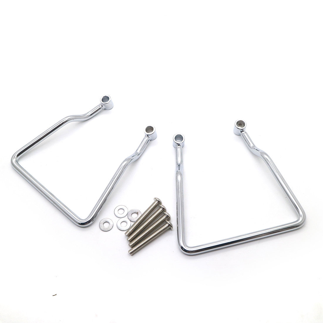 Chrome 9.5cm Saddle bag Support Bar Mount Bracket for Honda Shadow VLX 600 90-96 Q