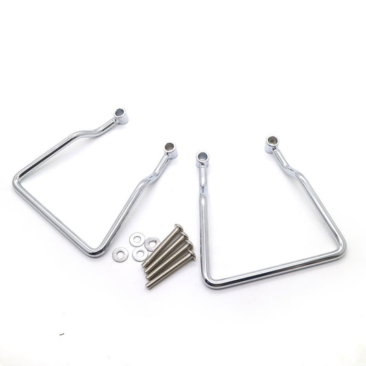 Chrome 9.5cm Saddle bag Support Bar Mount Bracket for Honda Shadow VLX 600 90-96 Q