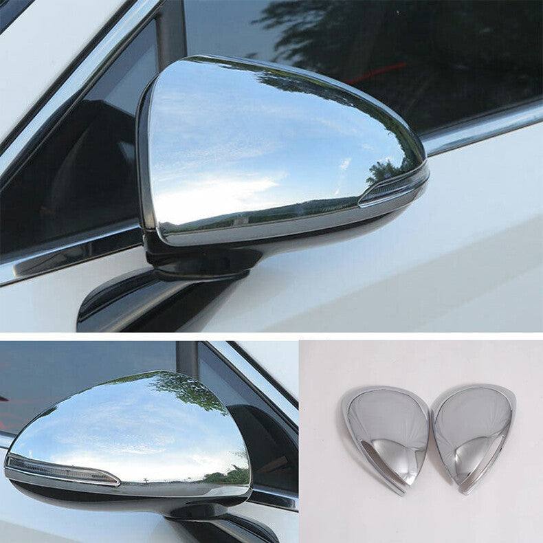 for Hyundai Sonata 2020-2023 Chrome Rear View Side Door Mirror Cap Cover trim 2x