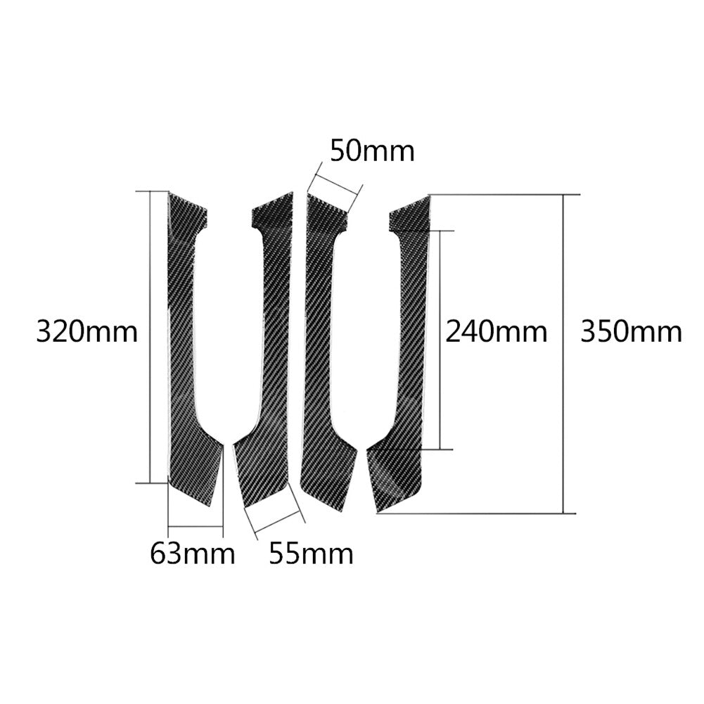 for Honda Accord Crosstour 2008 - 2012 Carbon Steel Center Console Dashboard Trim - v