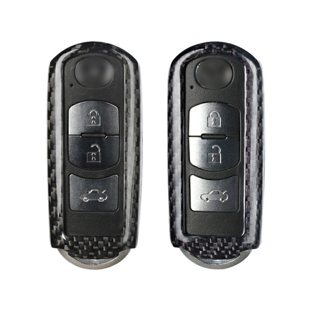 Carbon Fiber Remote Key Fob Shell Case Fit for Mazda 2/3/5/6/CX3/CX5/CX7/CX9/MX5 Q