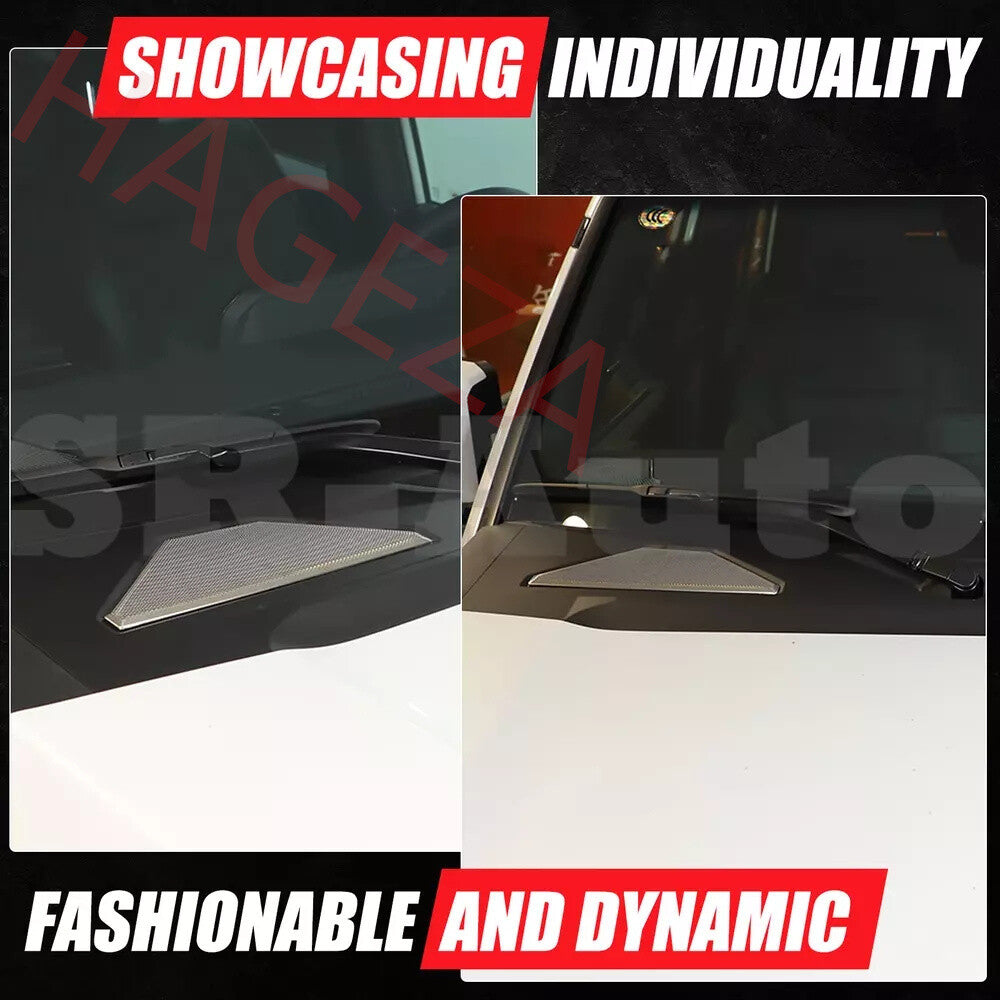 Steel Silver Hood Air Intake Vent Mesh Cover For Toyot@ for Land Cruiser LC250 2024+