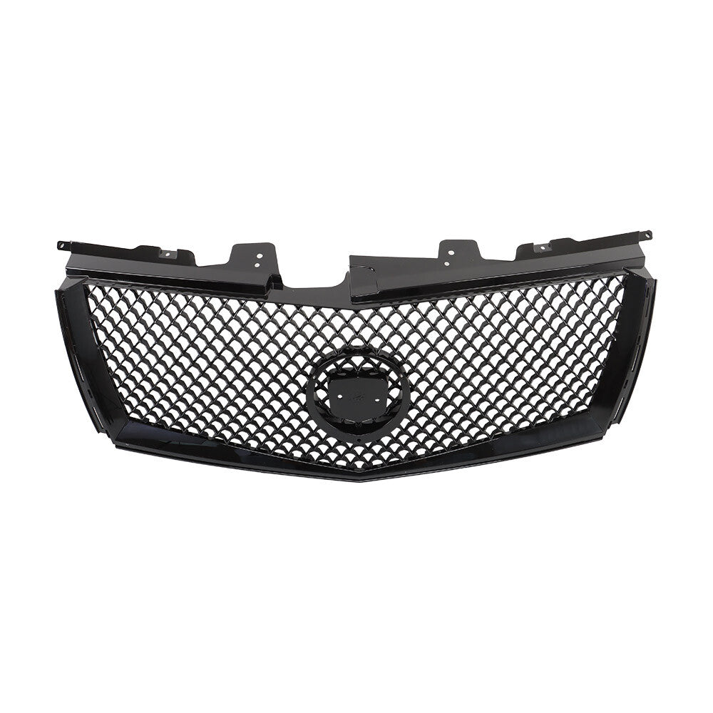 Front upper grille bumper replacement for 2008-2013 for Cadillac CTS Gloss Black Mesh - n