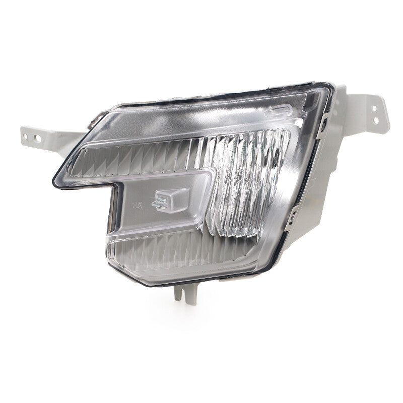 Halogen fog light on the left front bumper for Ford Explorer 2016, 2017, and 2018 driver's side