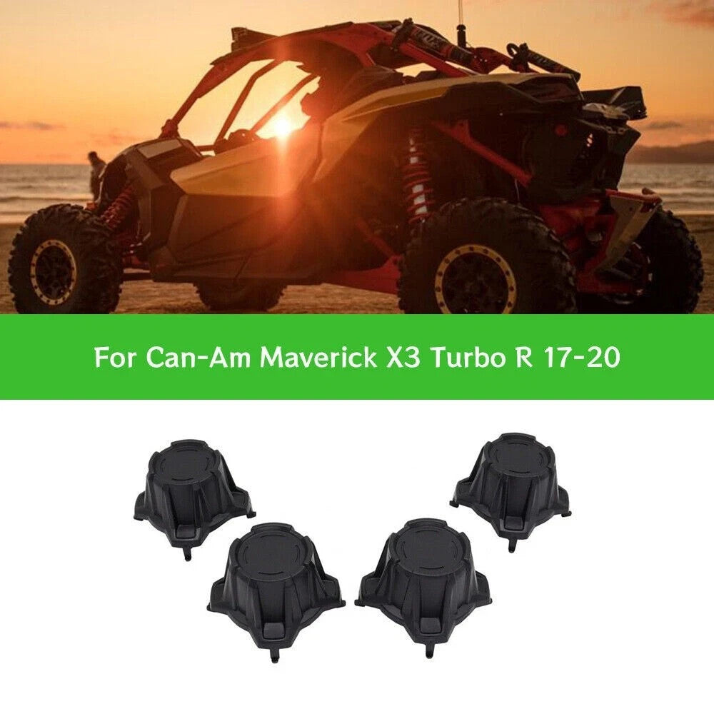 4Pcs Black Wheel Hub Center Caps 705401841 For Can-Am Maverick X3 Turbo R 17-20 Q