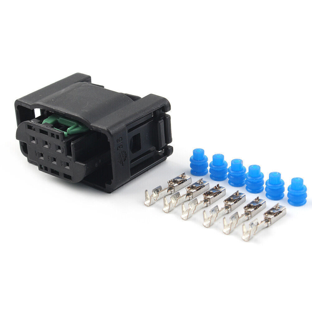 Fit Electronic Throttle Body Plastic 1 Connector w/6 Pins and 6 Seals Set Q