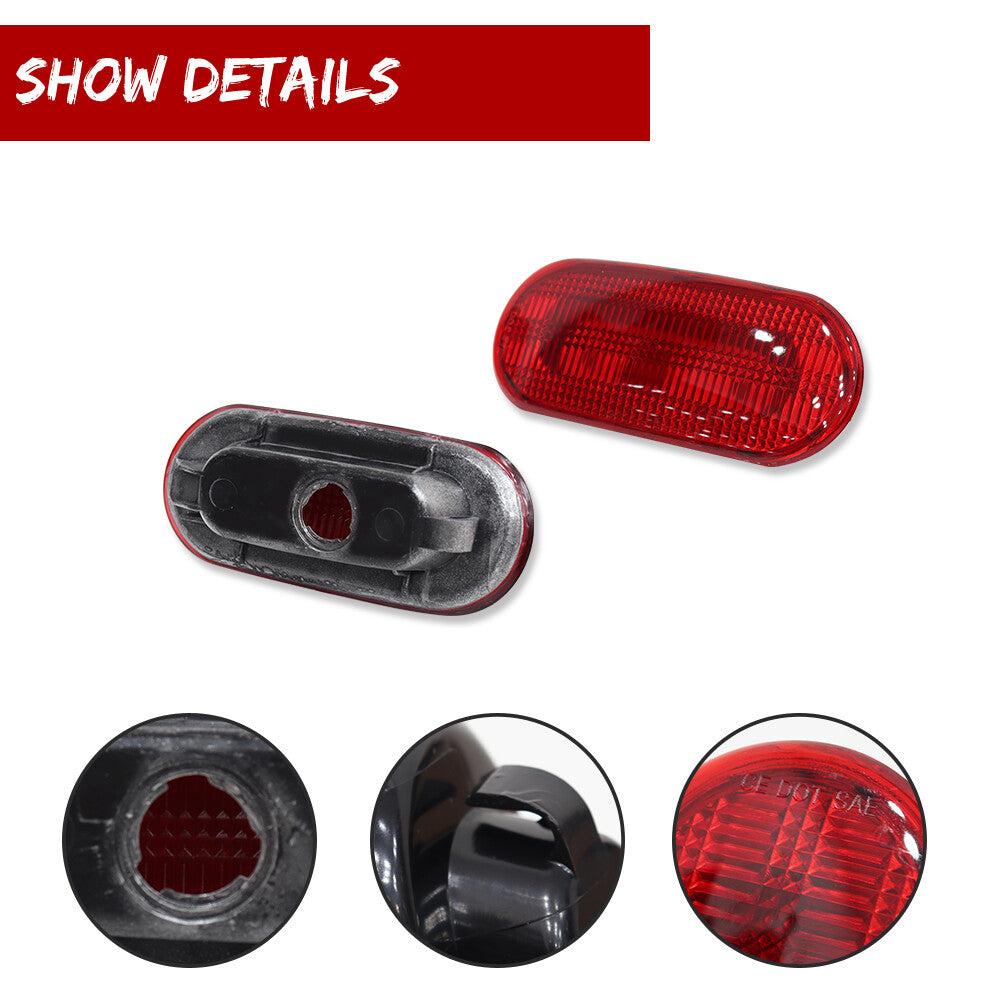 for for VW Beetle 1998 - 05 Rear side marker lights red left and right side one pair - v