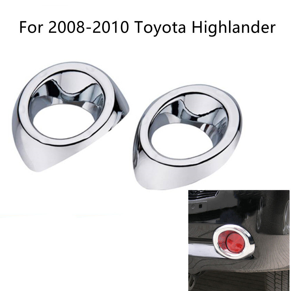 for Toyota Highlander 2008-10 ABS Chrome Rear Fog Light Lamp Moulding Cover Trim