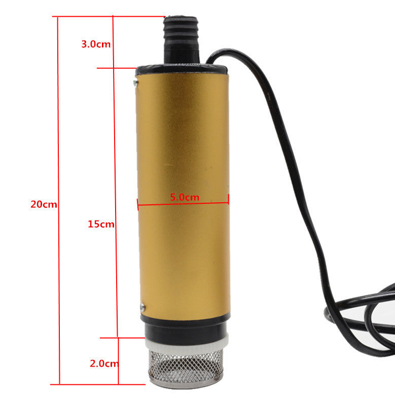 Portable Button Filter Tool Car Submersible Diesel Fuel Transfer Water Oil Pump