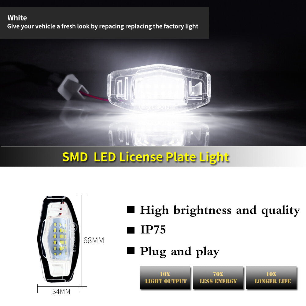 LED License Plate Bulb for for Honda for Civic Accord Odyssey for Acura TL TSX MDX EA- v