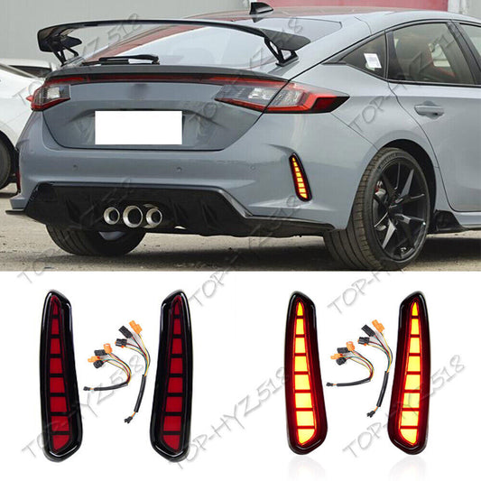 LED rear bumper brake lights/turn signals 2pcs for Honda for Civic TypeR 2023-2025 n