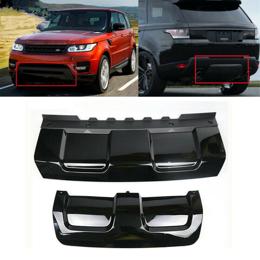 For LR for Range Rover Sport 2014-2017 Black Bumper Board Skid Plate Bar Guard F+R n
