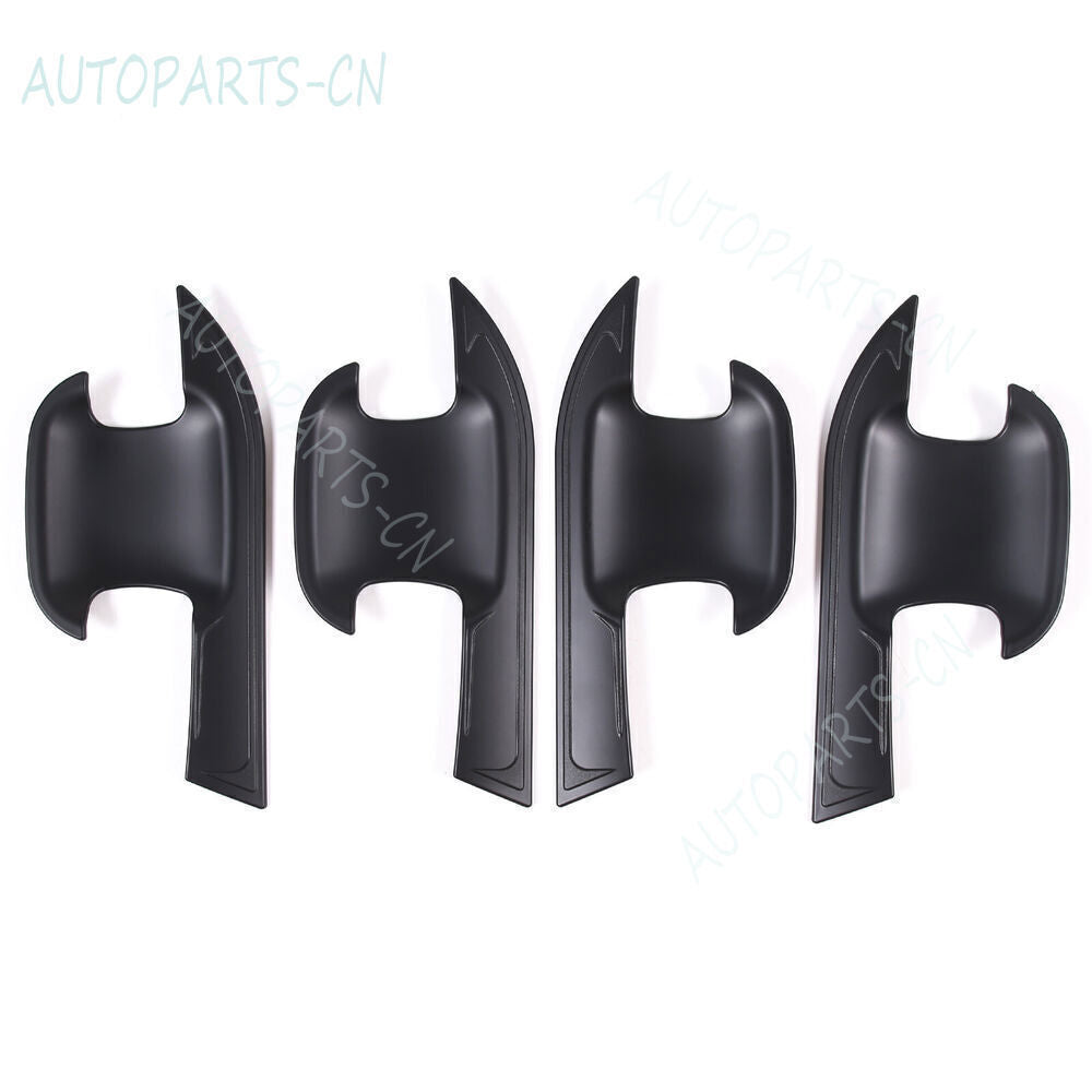 4X Matte Black Exterior Door Bowl Moulding Cover Trim for Ford Ranger 2024-2025