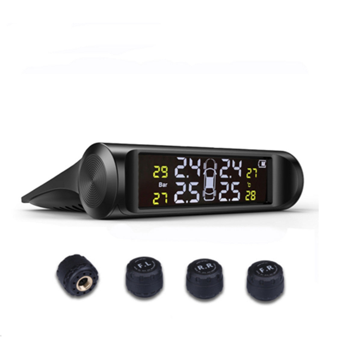 Wireless Solar LCD Car SUV TPMS Tire Tyre Pressure Monitor System W/4 Sensor