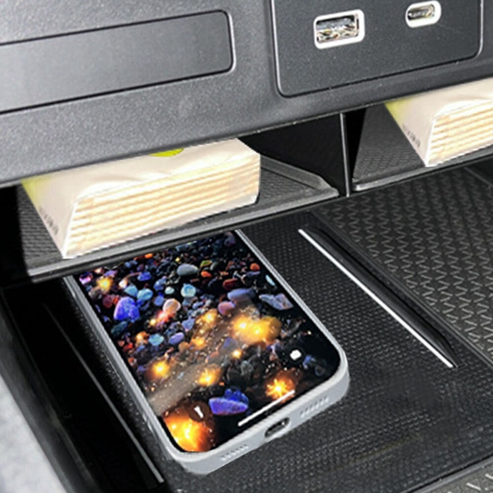 Auto Car Center Console Organizer Tray Storage Box for Honda 2023 CRV Black