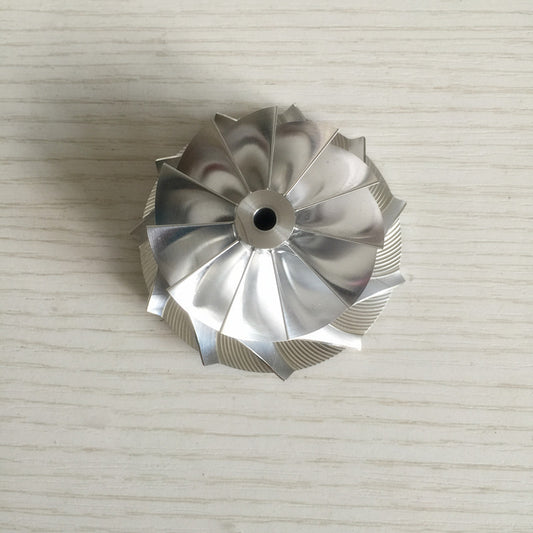 GT15-25 53.53/69.00 mm 11+0 Blade Turbine Aluminum 2618/Burnt Compressor Wheel